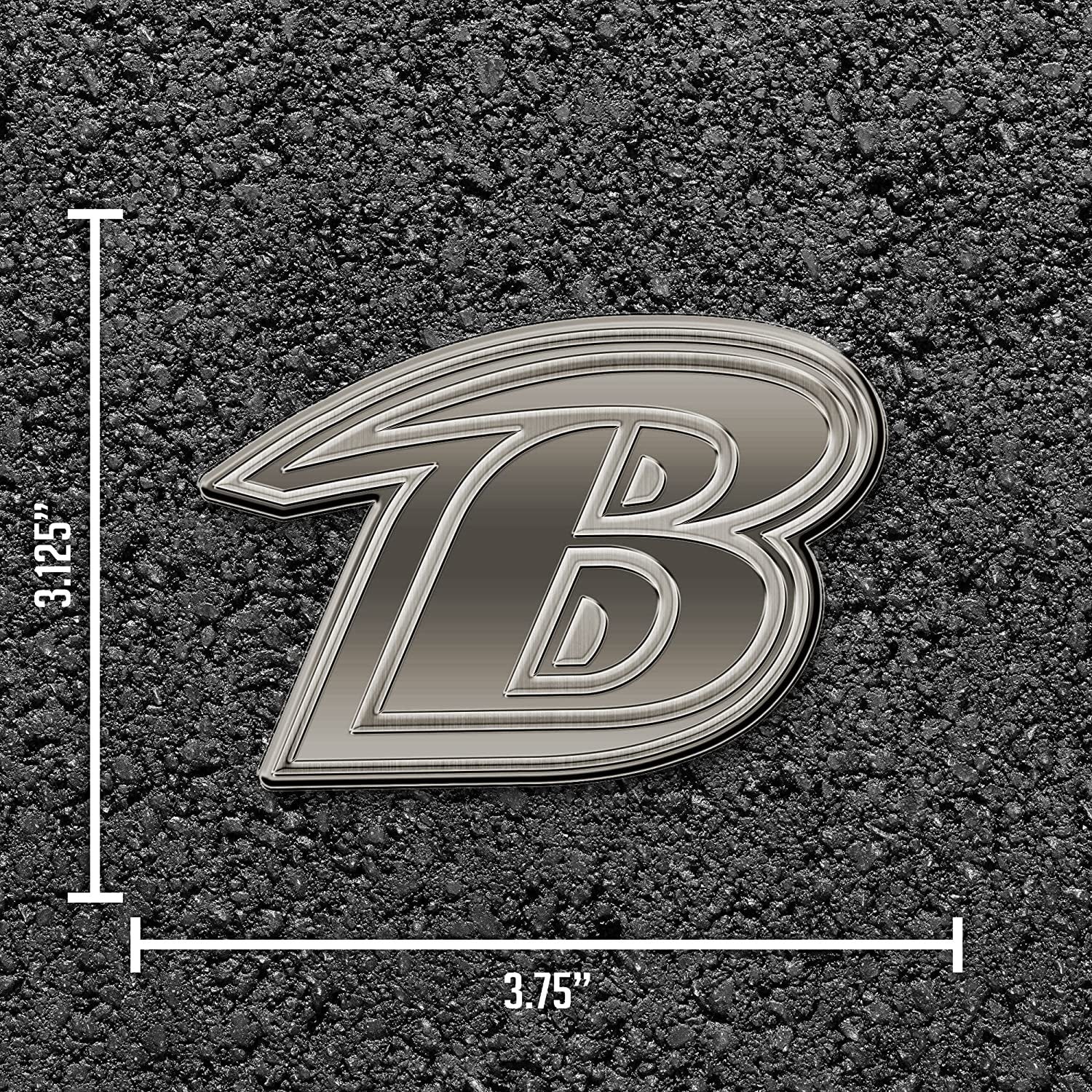 Baltimore Ravens Solid Metal Auto Emblem Antique Nickel Design 5
