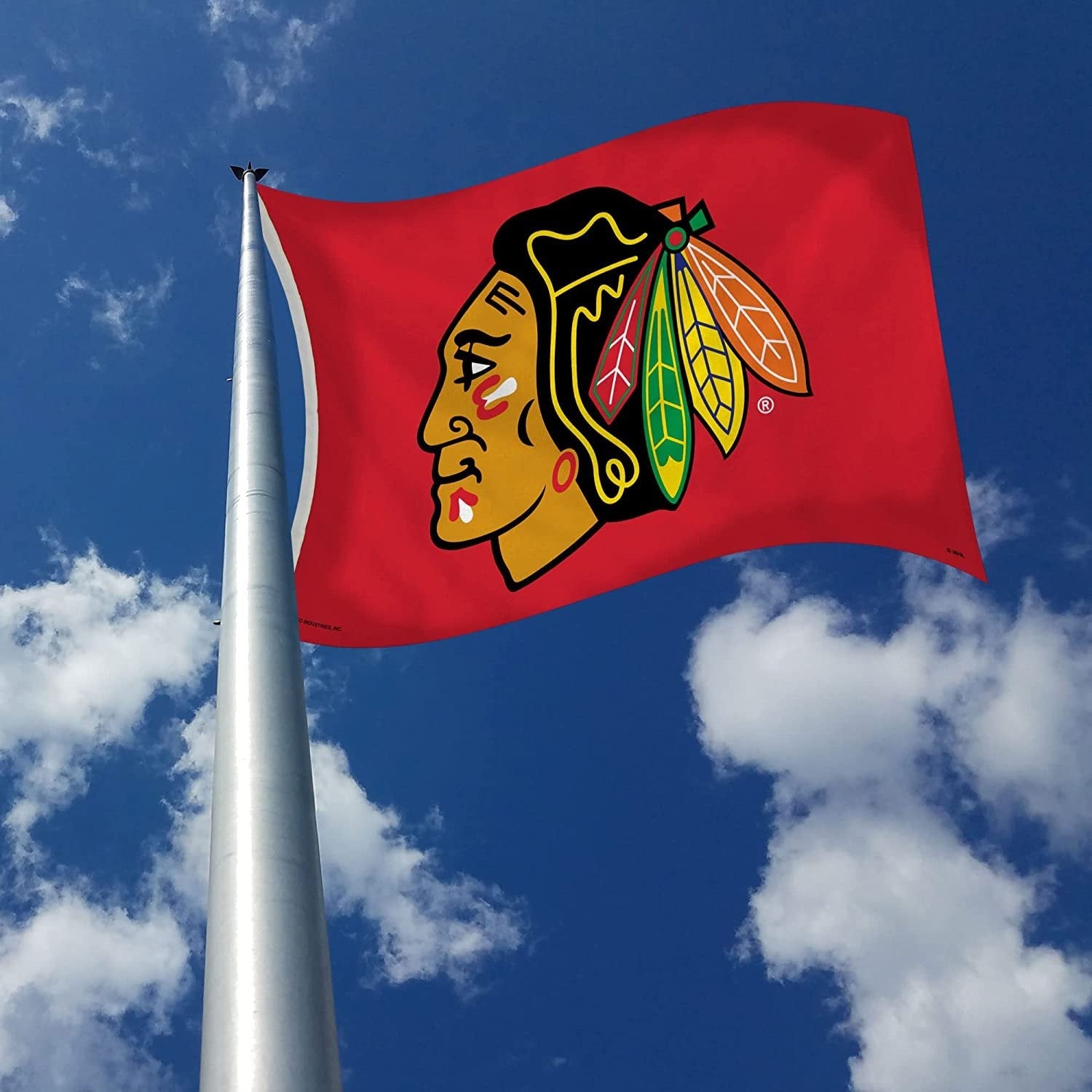 Chicago Blackhawks 3x5 Feet Premium Flag Banner with Metal Grommets Outdoor 3