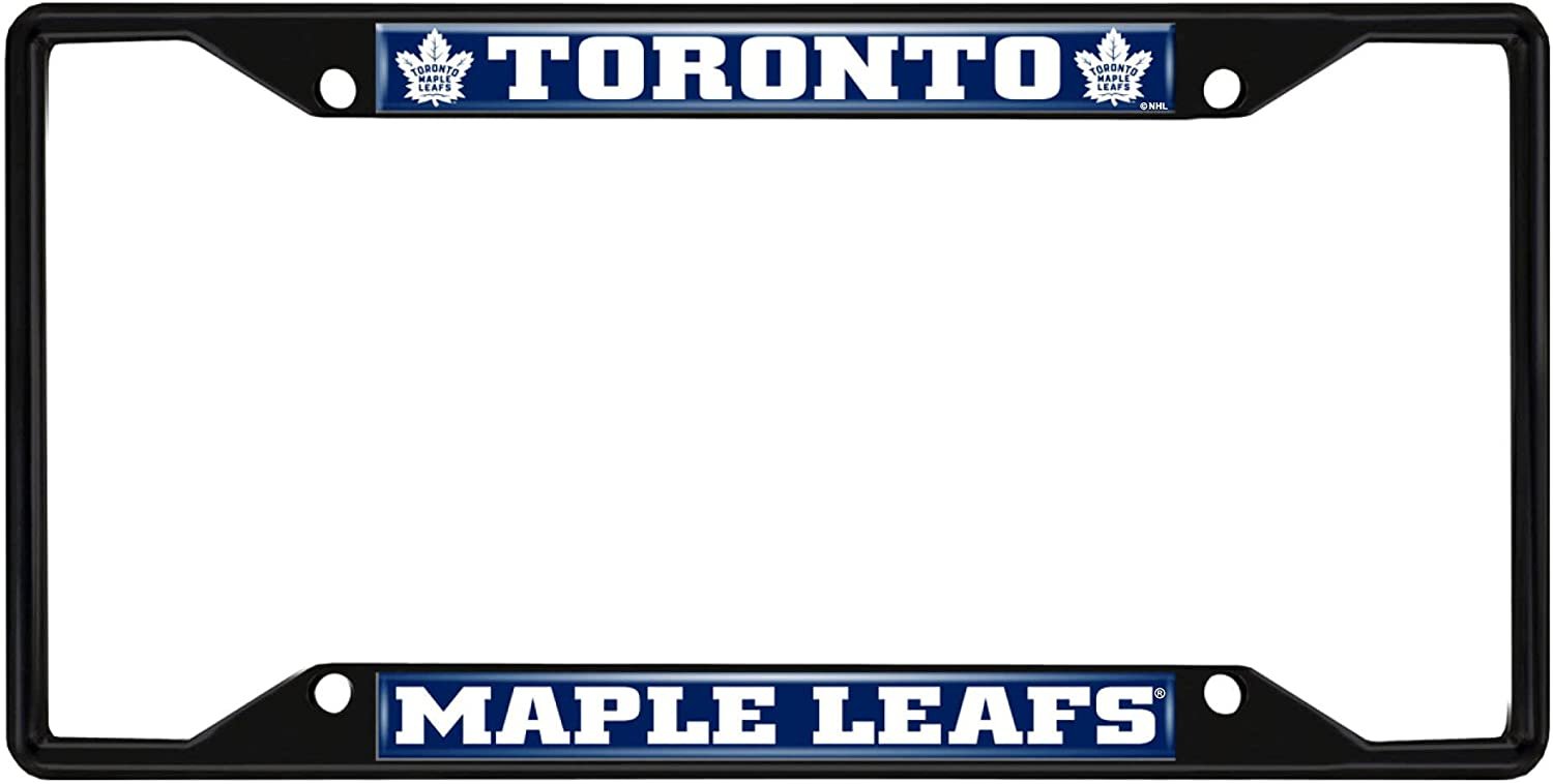 FANMATS 31393 Toronto Maple Leafs Metal License Plate Frame Black Finish