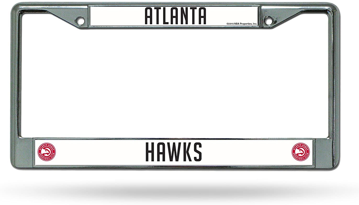 Atlanta Hawks Premium Metal License Plate Frame Chrome Tag Cover, 12x6 Inch 1