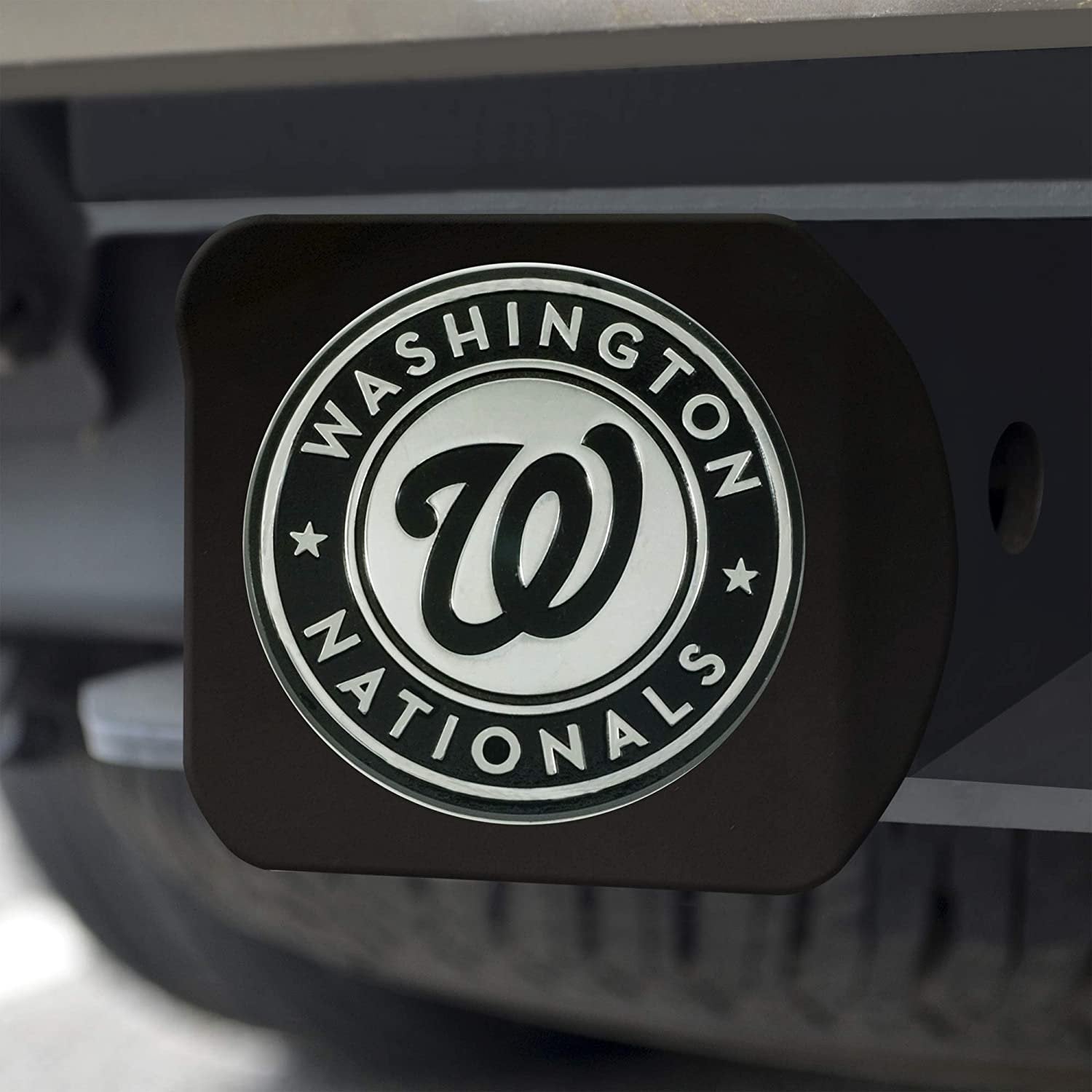 FANMATS 26749 MLB - Washington Nationals Hitch Cover, Black, 3.4"x4"