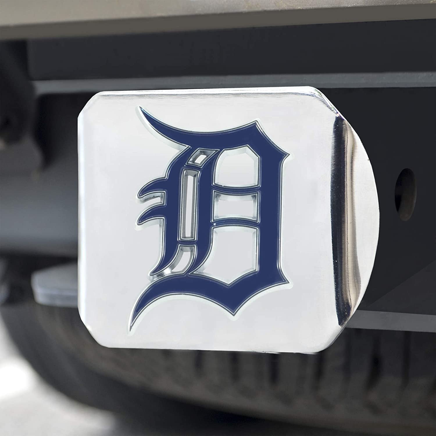 Detroit Tigers Solid Metal Hitch Cover Raised Color Emblem 2" Square Type III Receiver
