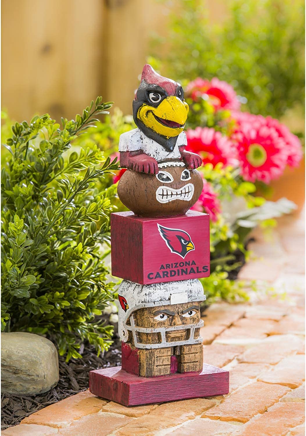 Arizona Cardinals 16 Inch Tiki Totem Garden Statue Resin Outdoor Decoration 5
