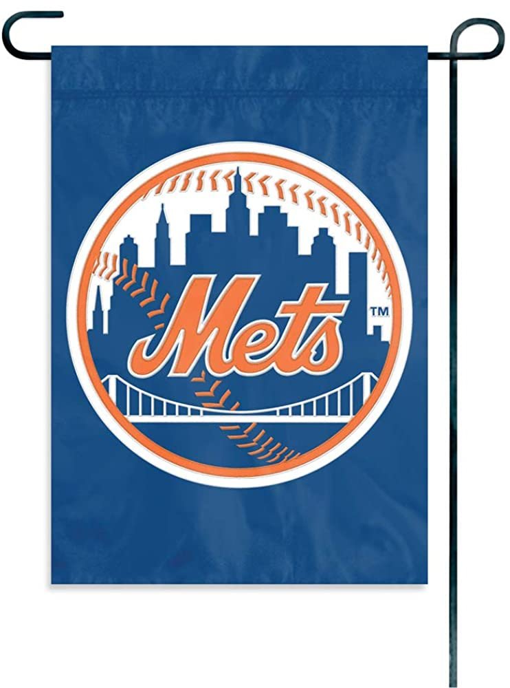 New York Mets Premium Garden Flag Banner Applique Embroidered 12.5x18 Inch 1