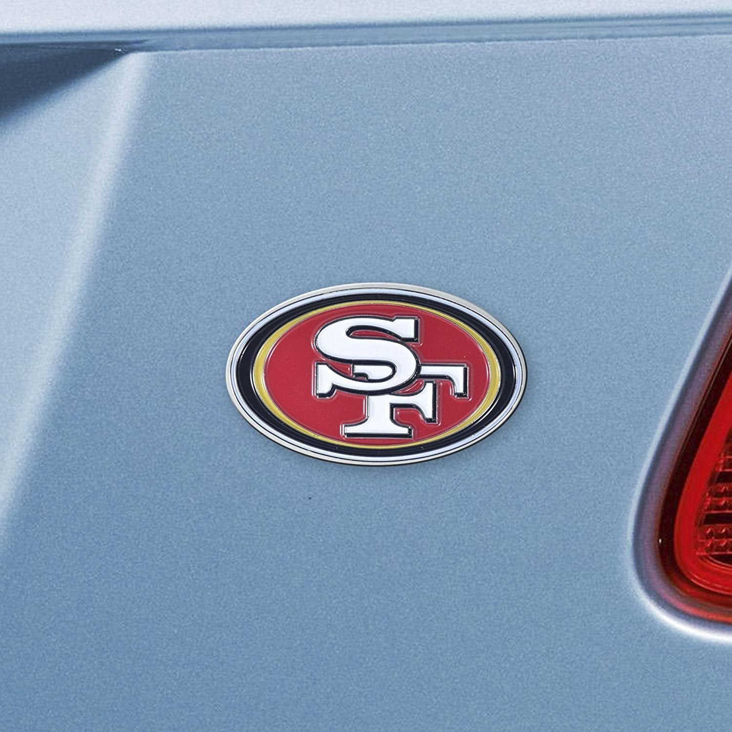 San Francisco 49ers Premium Solid Metal Color Chrome Auto Emblem Decal 2