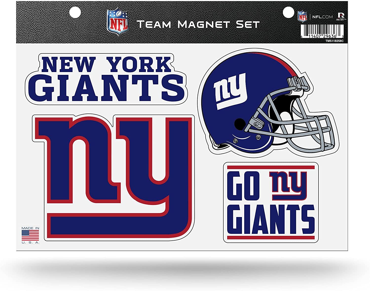 New York Giants 8.5x11 Inch Multi Team Magnet Set for Auto, Refrigerator, Fridge, Locker, Office Cabinet 1