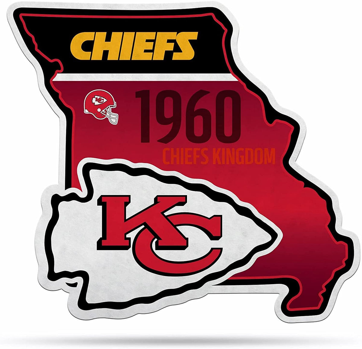 Kansas City Chiefs Pennant State Shape 18 Inch Soft Felt