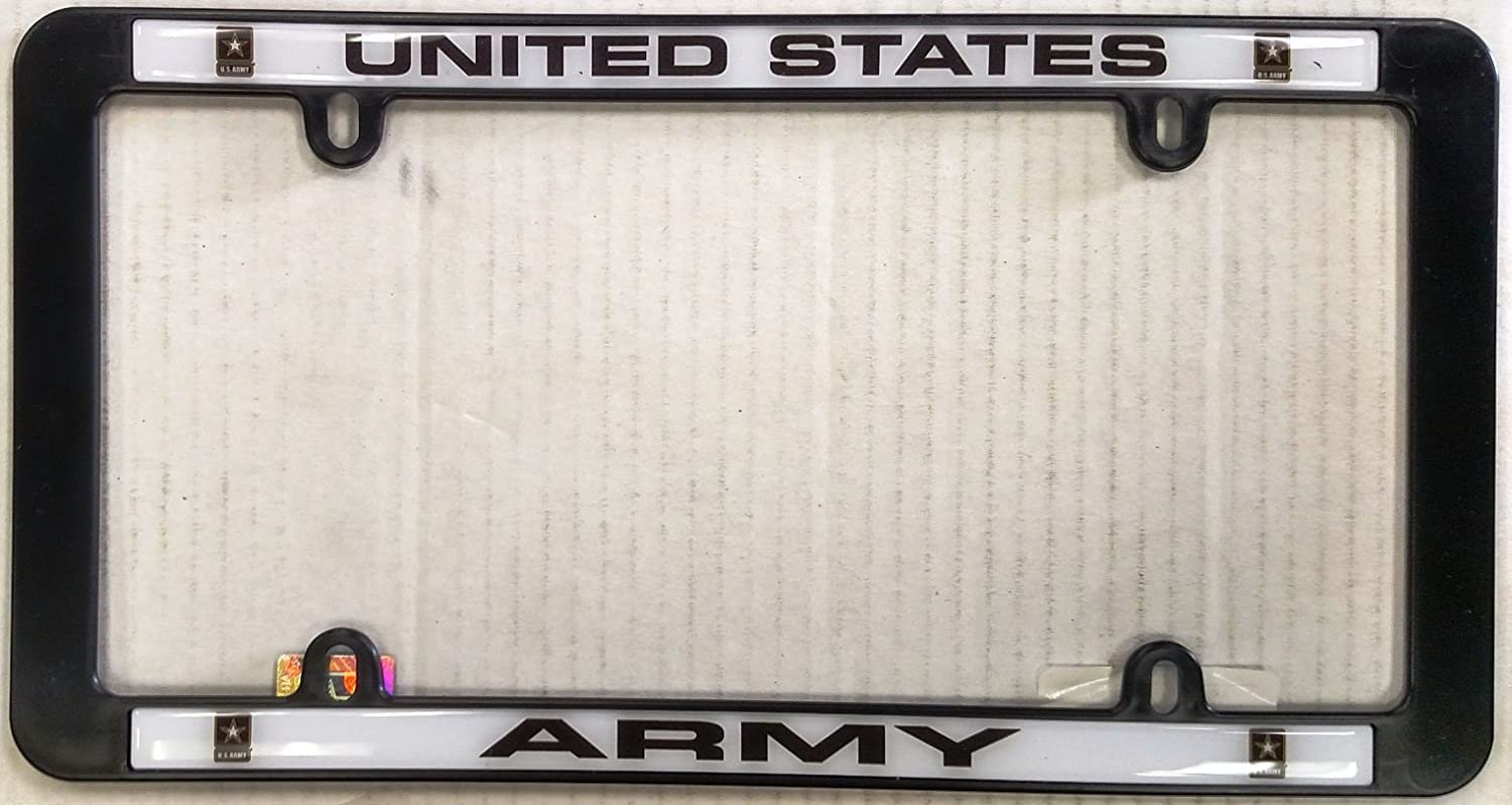 Army Black Plastic License Plate Frame Tag Cover United States Military