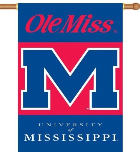 University of Mississippi Rebels Ole Miss Premium Double Sided Banner Flag 28x40 Inch 1