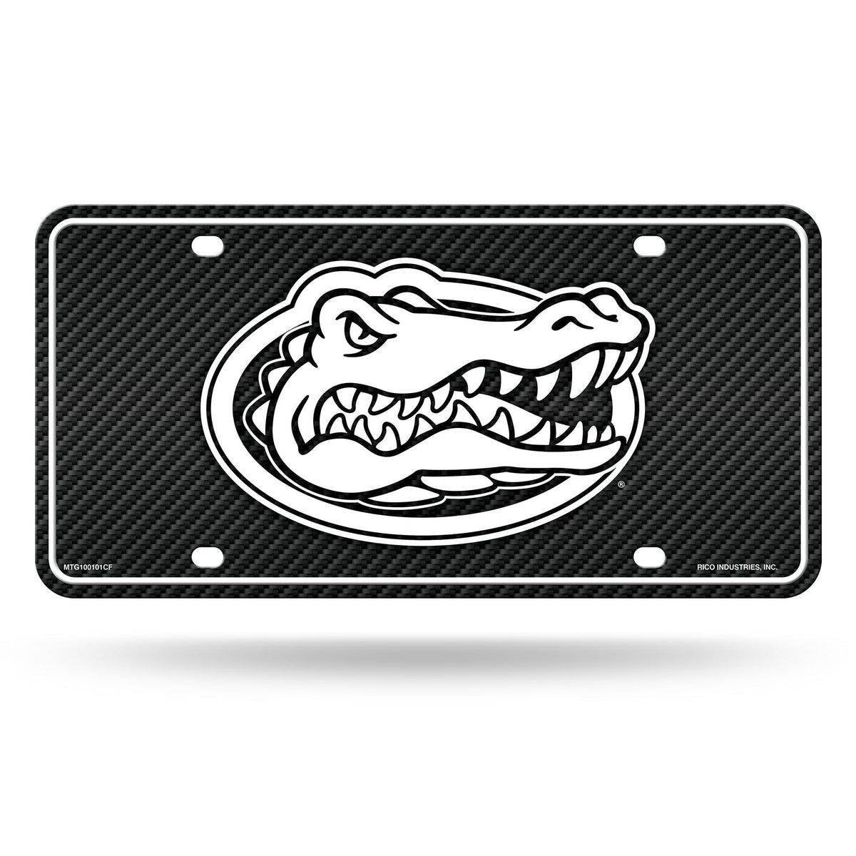 University of Florida Gators Premium Metal Auto Tag License Plate, Carbon Fiber Design, 12x6 Inch