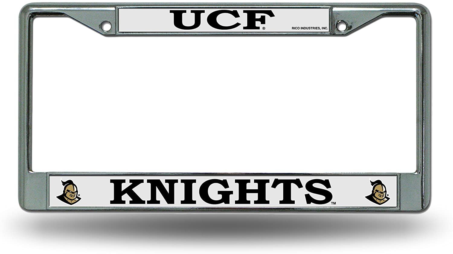 University of Central Florida Knights UCF Premium Metal License Plate Frame Chrome Tag Cover, 12x6 Inch