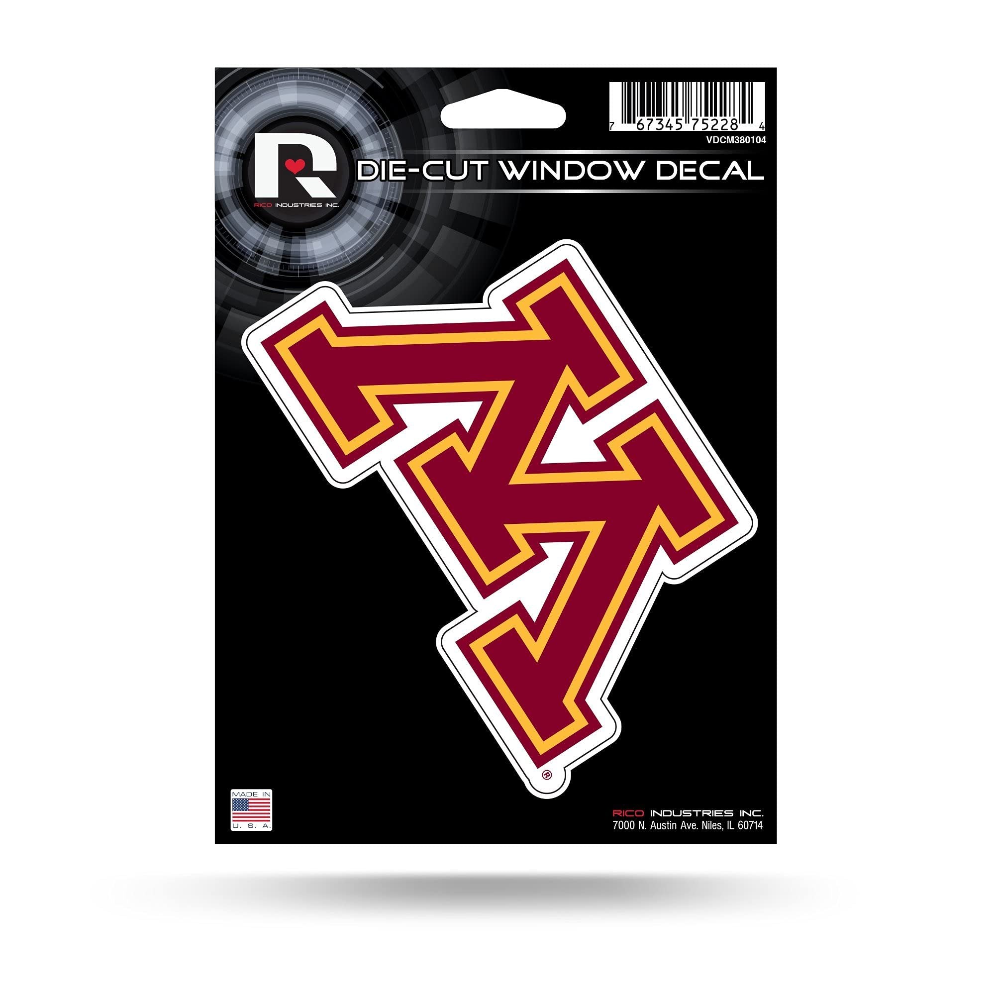 Rico Industries NCAA Minnesota Golden Gophers Die Cut Vinyl Decal