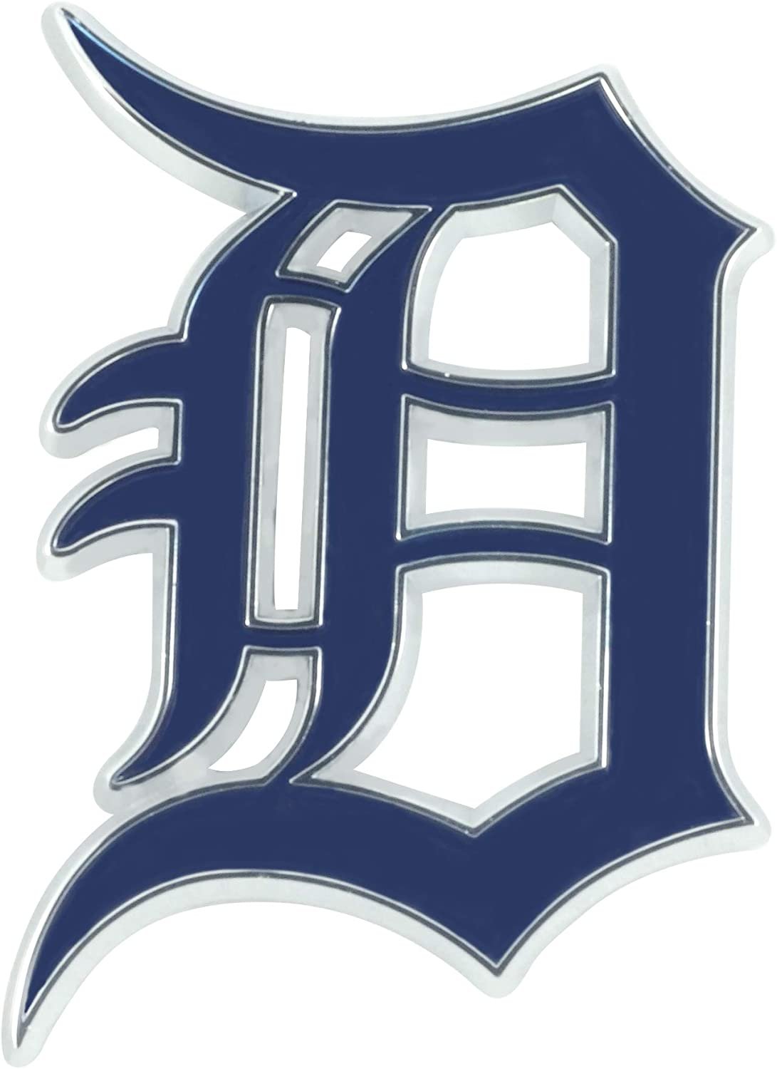 Detroit Tigers Premium Solid Metal Color Auto Emblem Adhesive Backing