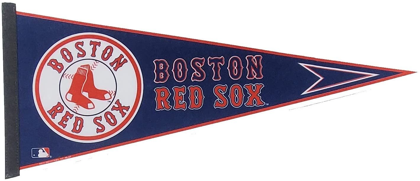 Boston Red Sox Soft Felt Pennant, Round Logo, 12x30 Inch