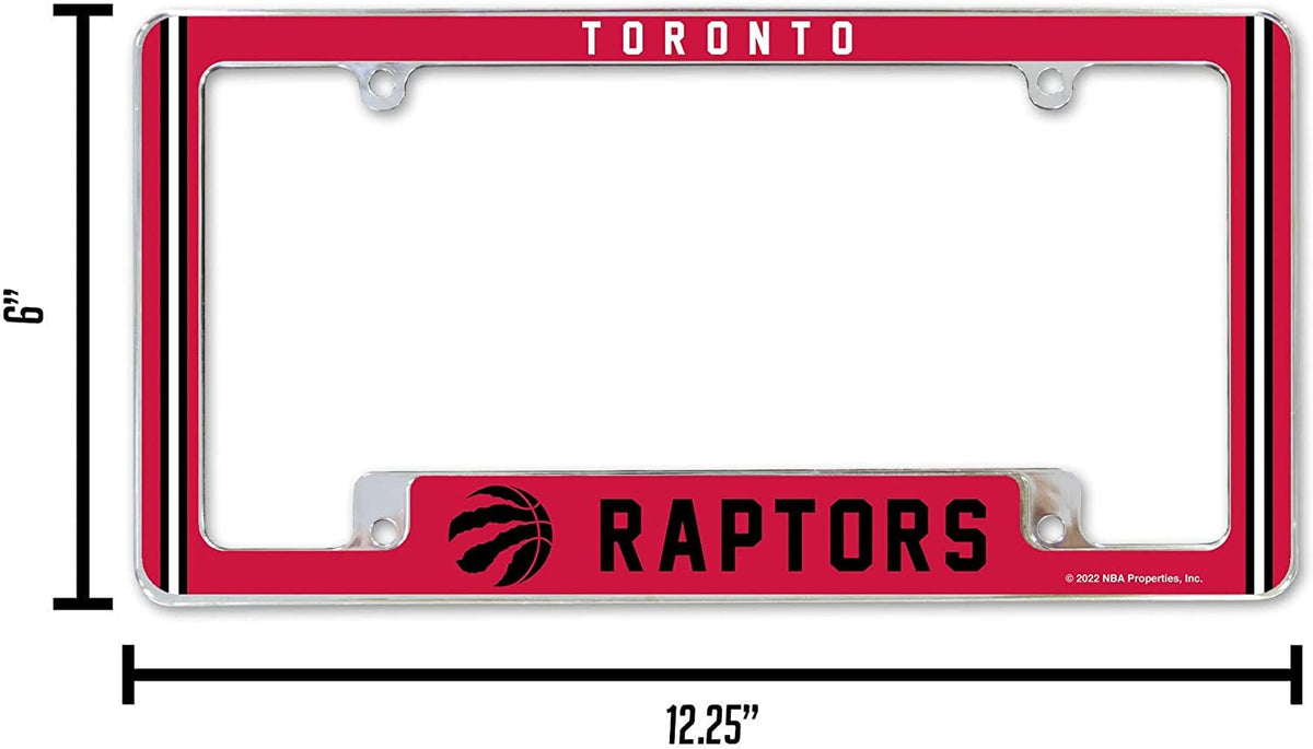 Toronto Raptors Metal License Plate Frame Chrome Tag Cover Alternate Design 6x12 Inch 4