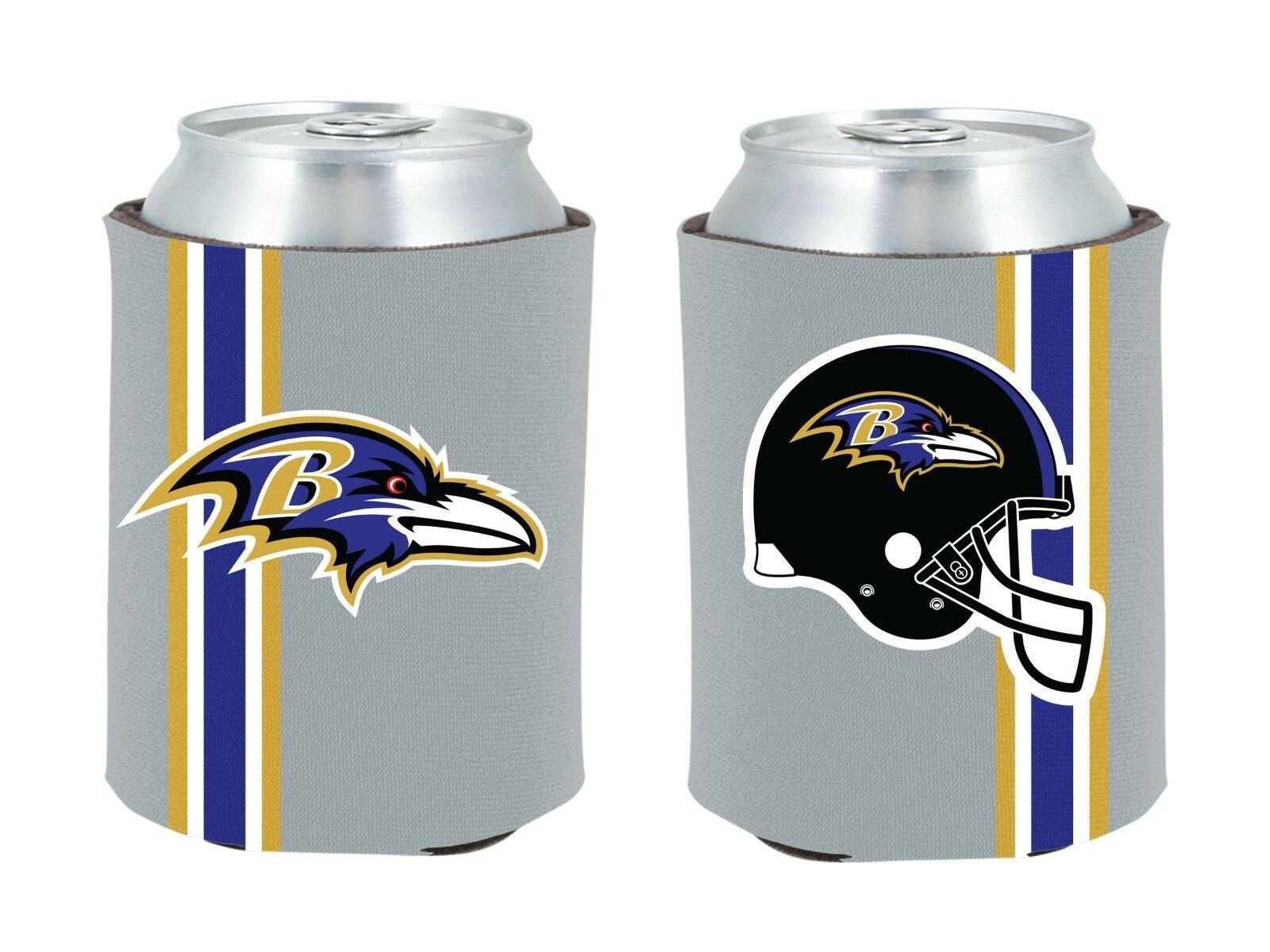 Baltimore Ravens 2-PACK CAN Retro THROWBACK Koozie Neoprene Holder Football 1