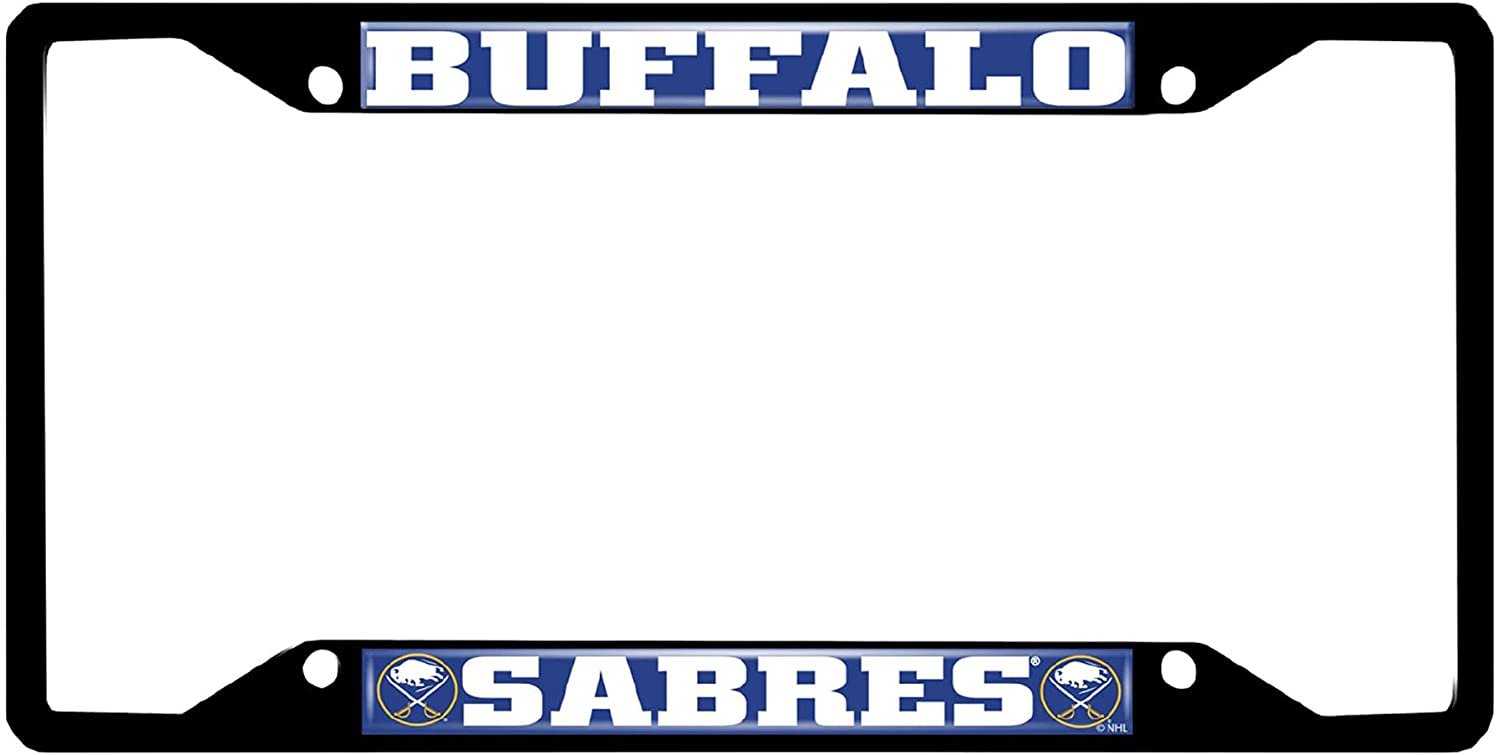 FANMATS 31379 Buffalo Sabres Metal License Plate Frame Black Finish