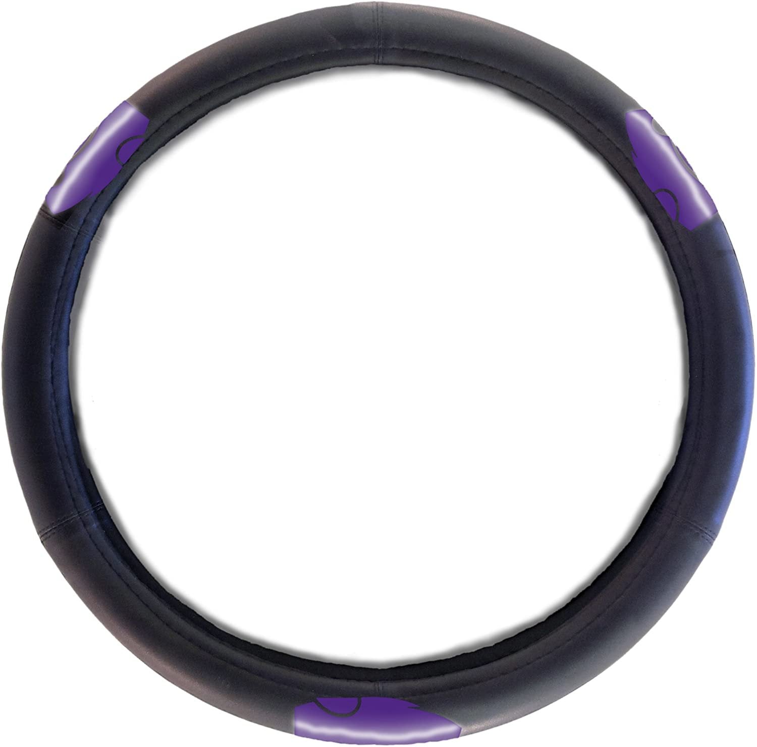 Kansas State Wildcats Steering Wheel Cover Premium Rubber Gripped 15 Inch University 1