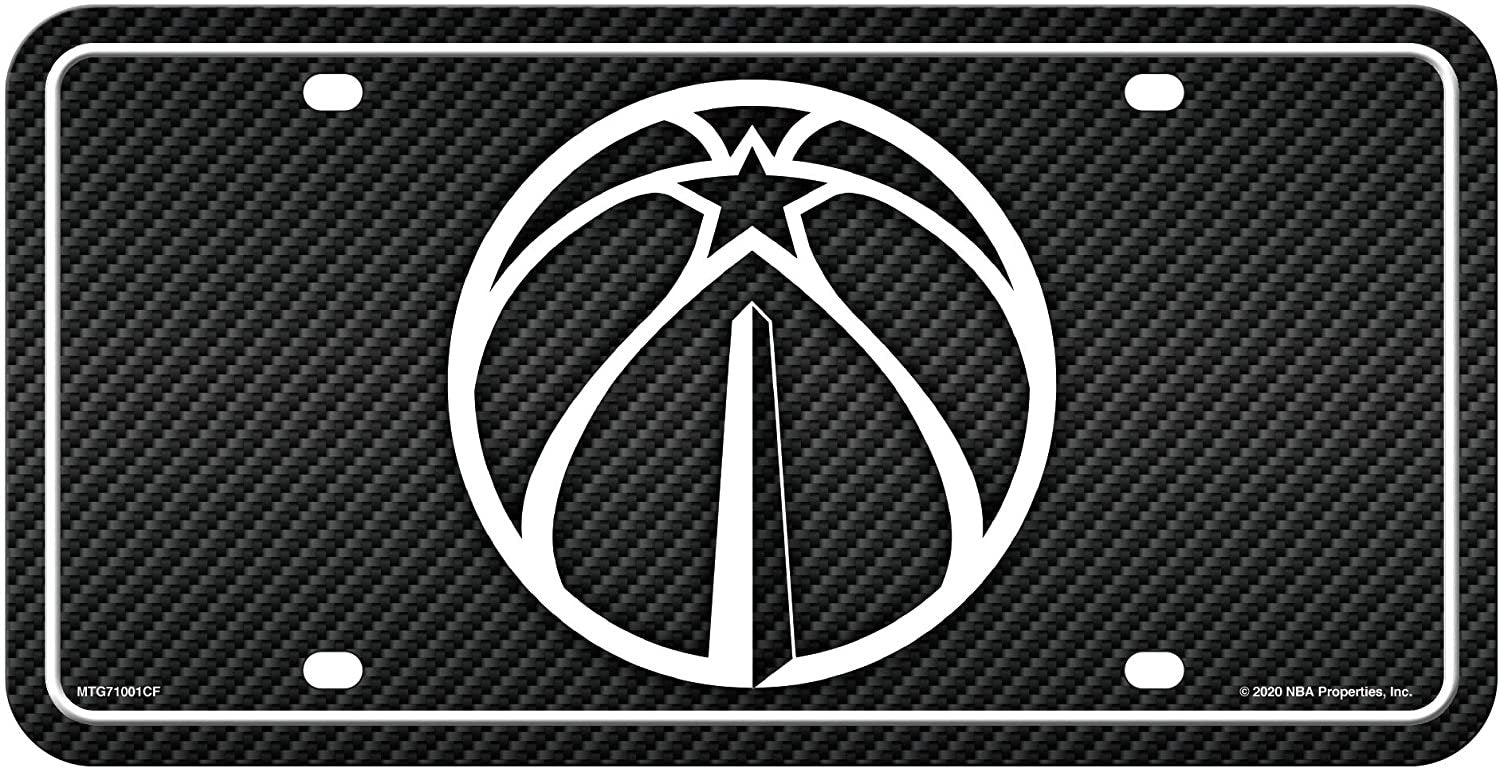 Washington Wizards Metal Auto Tag License Plate, Carbon Fiber Design, 6x12 Inch 1