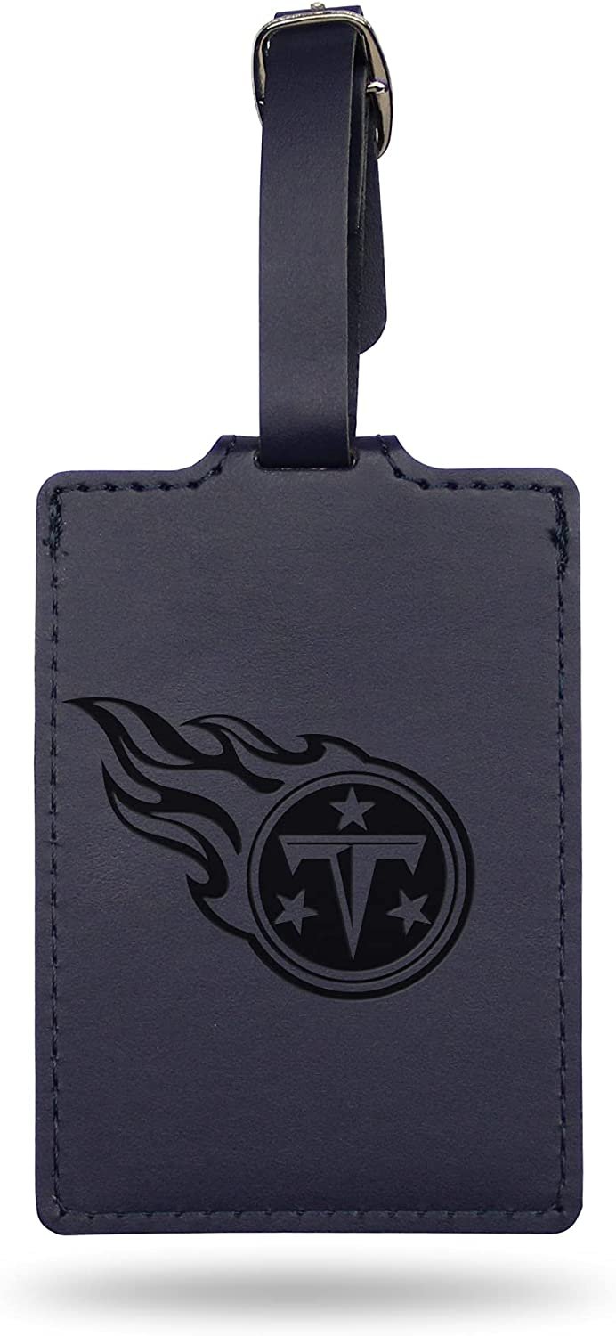 Tennessee Titans Luggage Bag Tag Laser Engraved Ultra Suede Includes ID Card 1