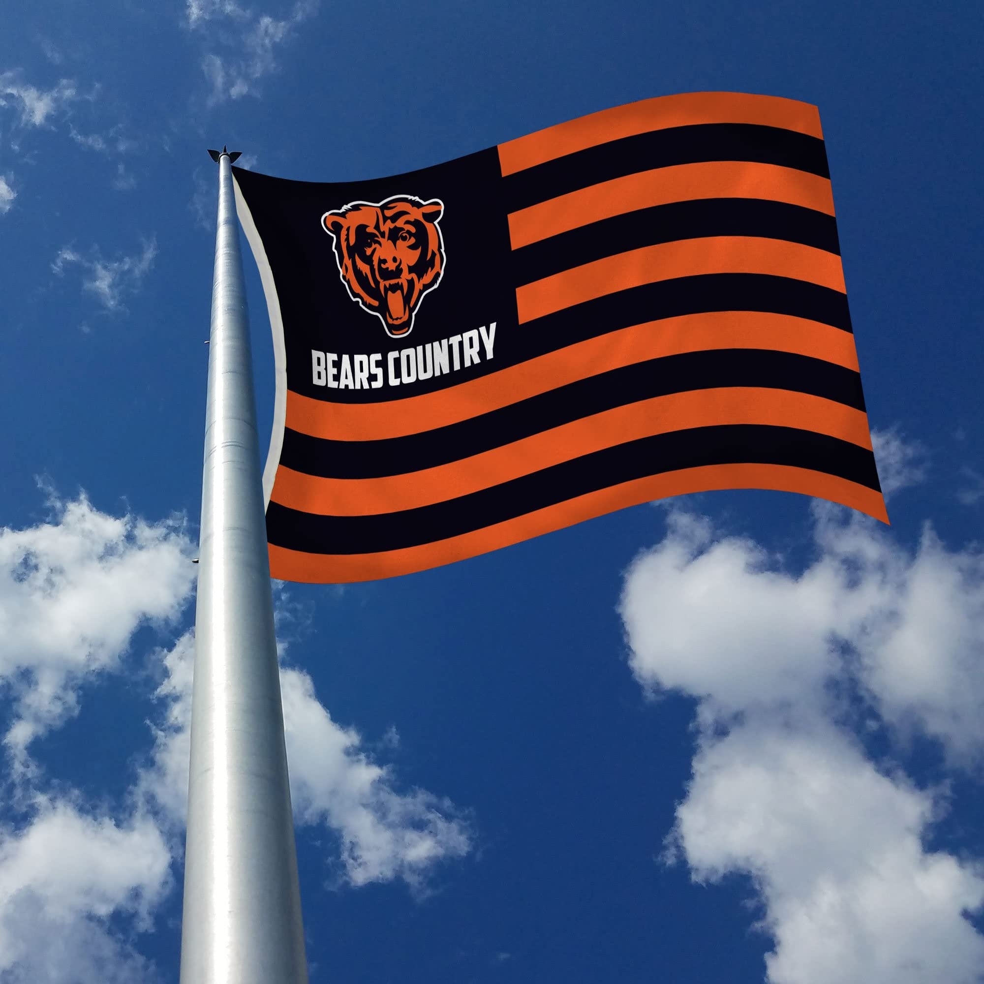 Rico Industries NFL Chicago Bears Country 3' x 5' Banner Flag 3' x 5' Banner Flag Single Sided - Indoor or Outdoor - Home Décor 3