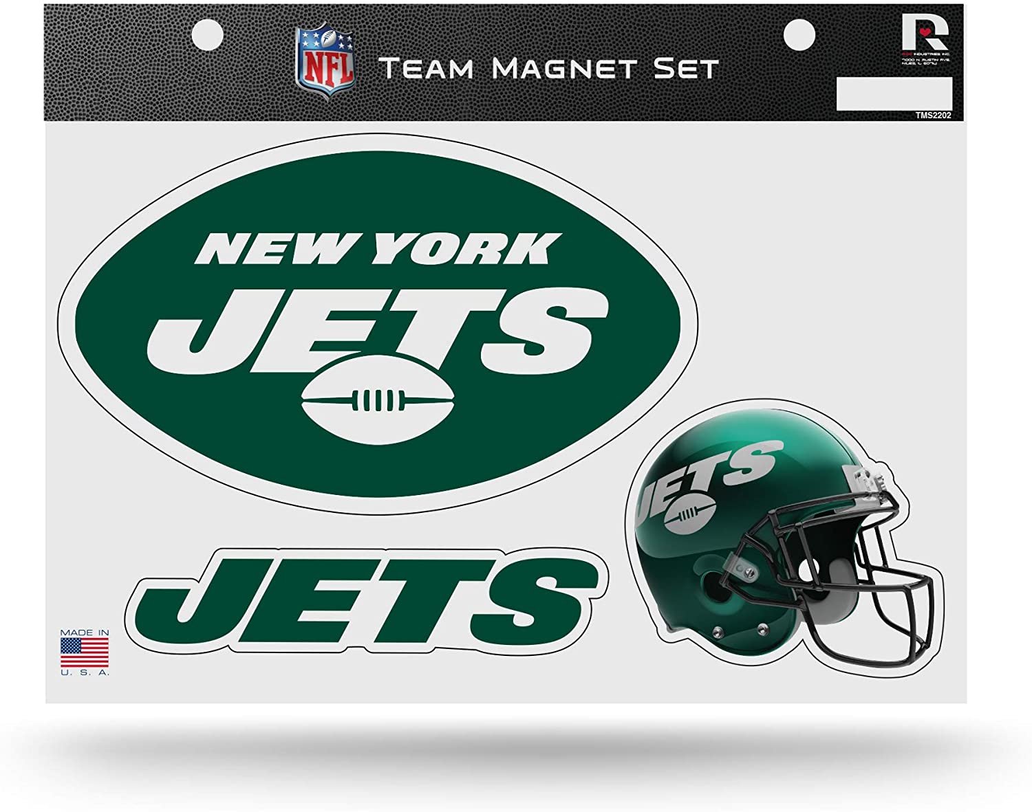 Rico Industries NFL New York Jets Die Cut Team Magnet Set Sheet, 8.5 x 11-" 1