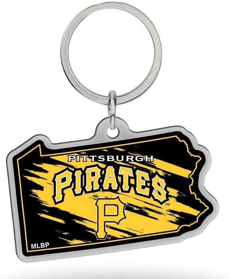 Rico MLB Pirates - Pennsylvania State Shaped Keychain