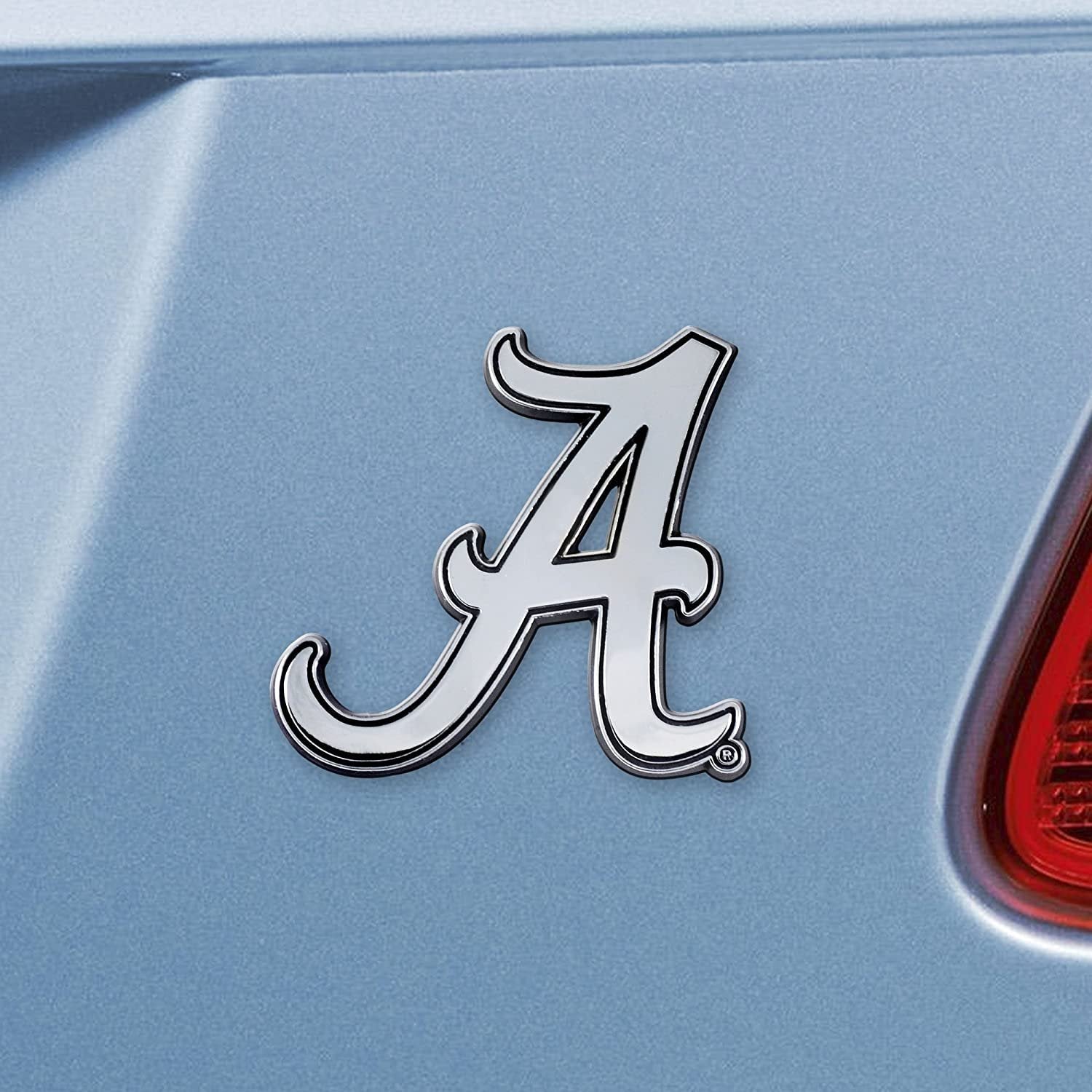 University of Alabama Crimson Tide Auto Emblem Solid Metal Chrome Raised Decal Adhesive Backing 2