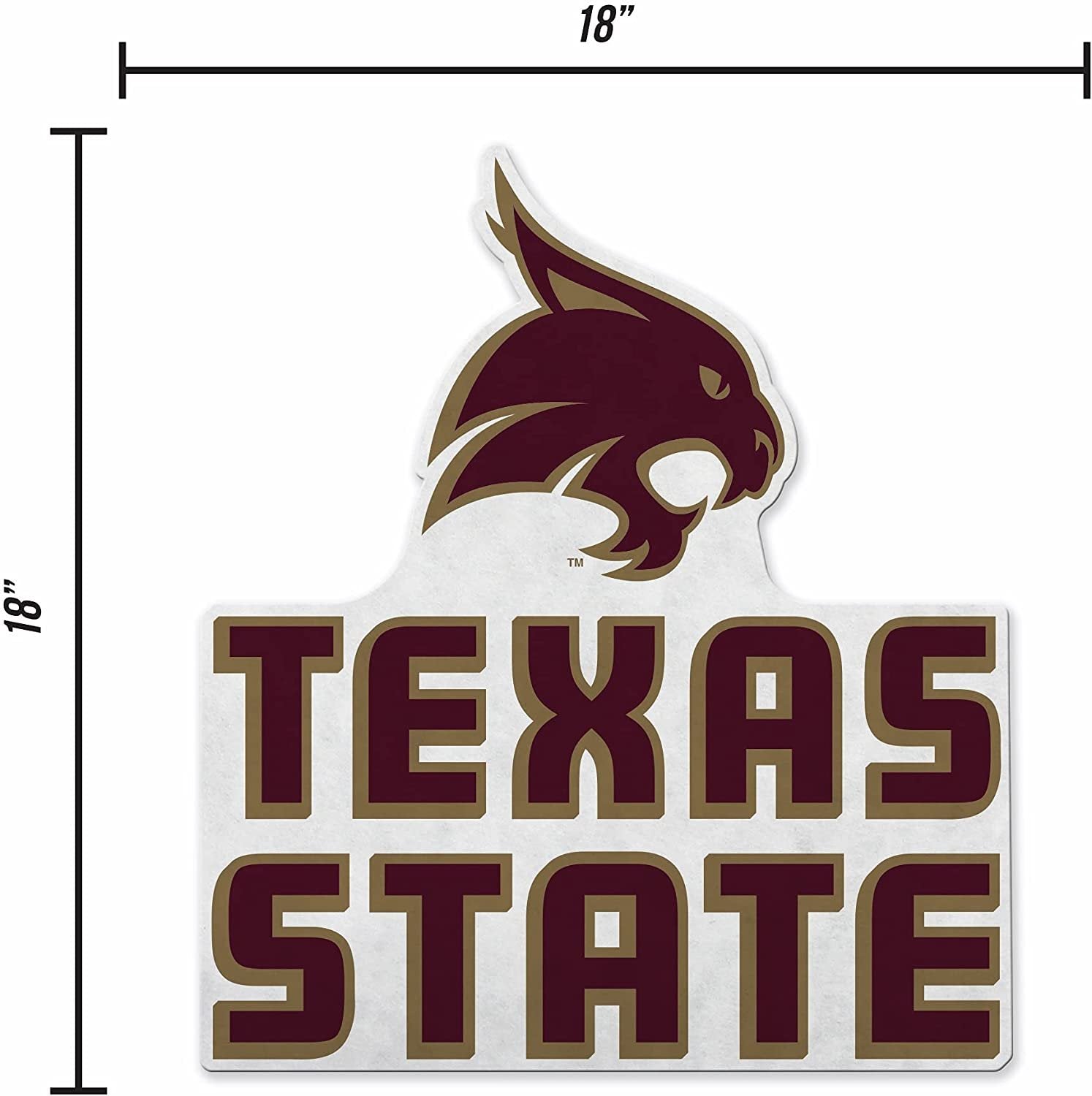 Texas State University Bobcats Soft Felt Pennant, Primary Design, Shape Cut, 18 Inch, Easy To Hang 4