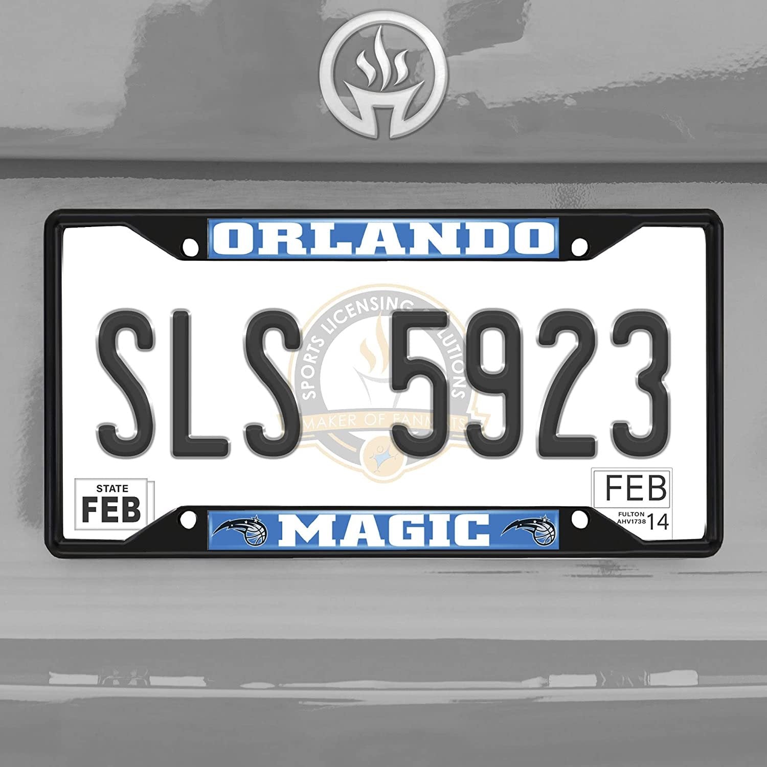 FANMATS 31337 Orlando Magic Metal License Plate Frame Black Finish