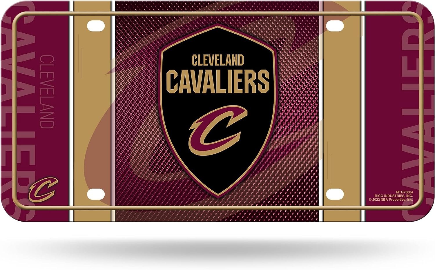 Cleveland Cavaliers Metal Tag License Plate 6x12 Inch, Jersey Design 1