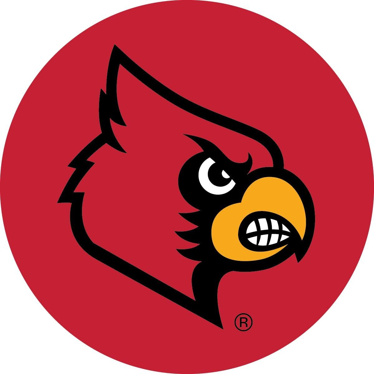 Louisville Cardinals RR 4" Round Vinyl Decal Auto Home Window University of