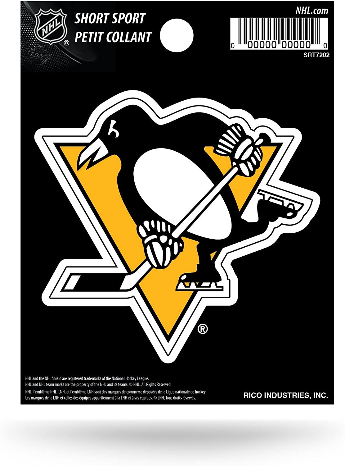 Pittsburgh Penguins 3 Inch Sticker Decal Flat Vinyl Full Adhesive Backing