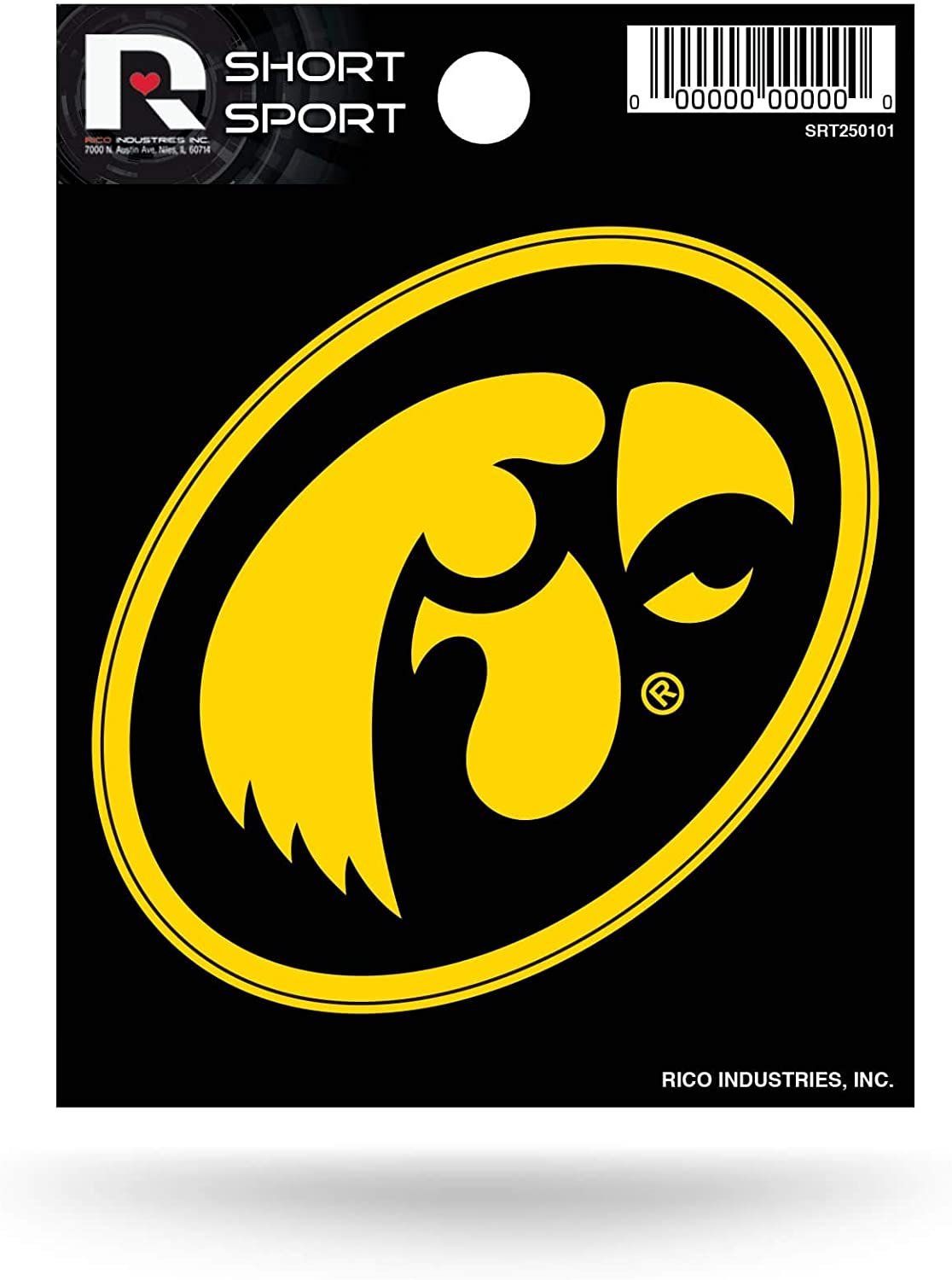 University of Iowa Hawkeyes 3 Inch Decal Sticker Die Cut Flat Vinyl Full Adhesive Backing 1
