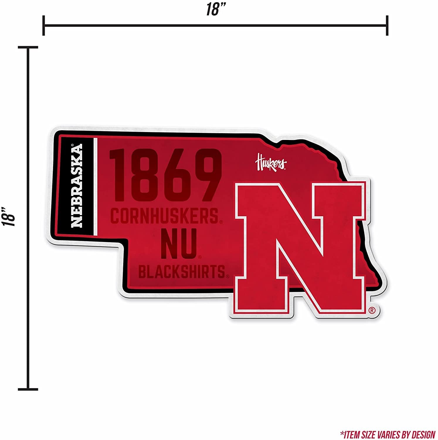 Nebraska Cornhuskers Pennant State Shape 18 Inch Soft Felt University of 4