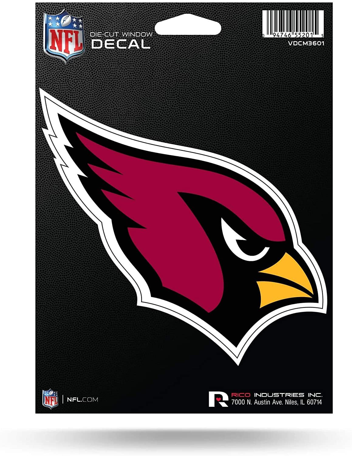 Arizona Cardinals 5 Inch Die Cut Flat Vinyl Decal Sticker Adhesive Backing 1
