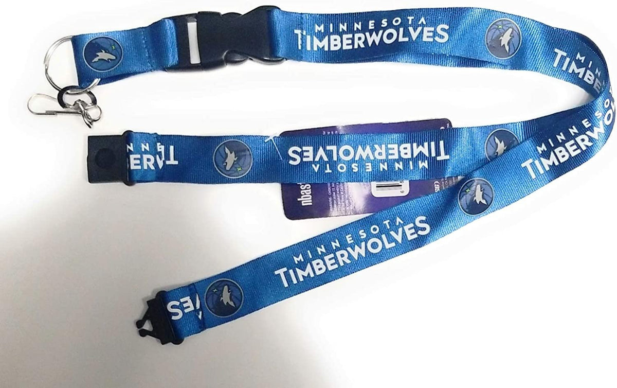 Minnesota Timberwolves Lanyard Keychain Double Sided Breakaway Safety Design Adult 18 Inch 1