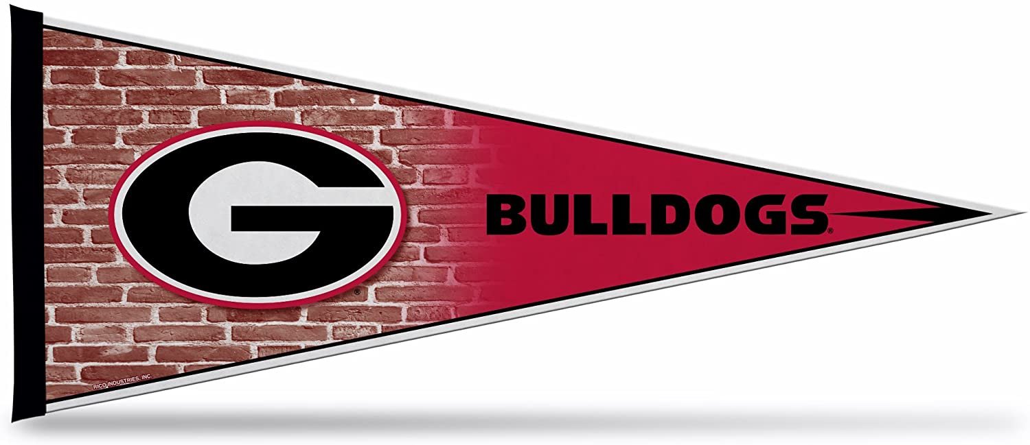 University of Georgia Bulldogs Soft Felt Pennant, Campus Design, 12x30 Inch, Easy To Hang 1