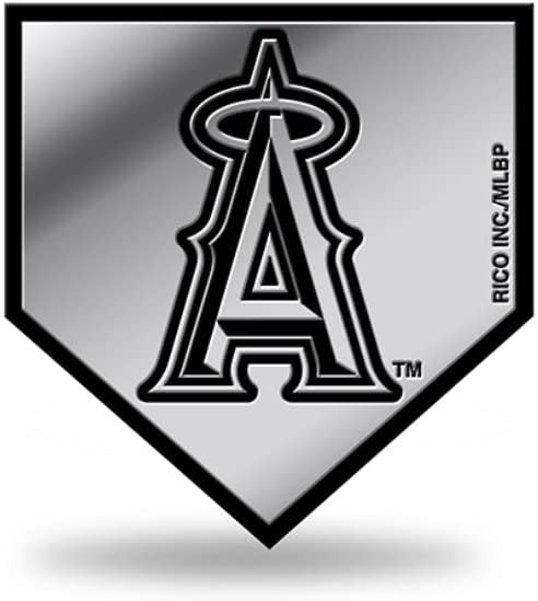 Los Angeles Angels Auto Emblem, Silver Chrome Color, Raised Molded Plastic, 3.5 Inch, Adhesive Tape Backing 1