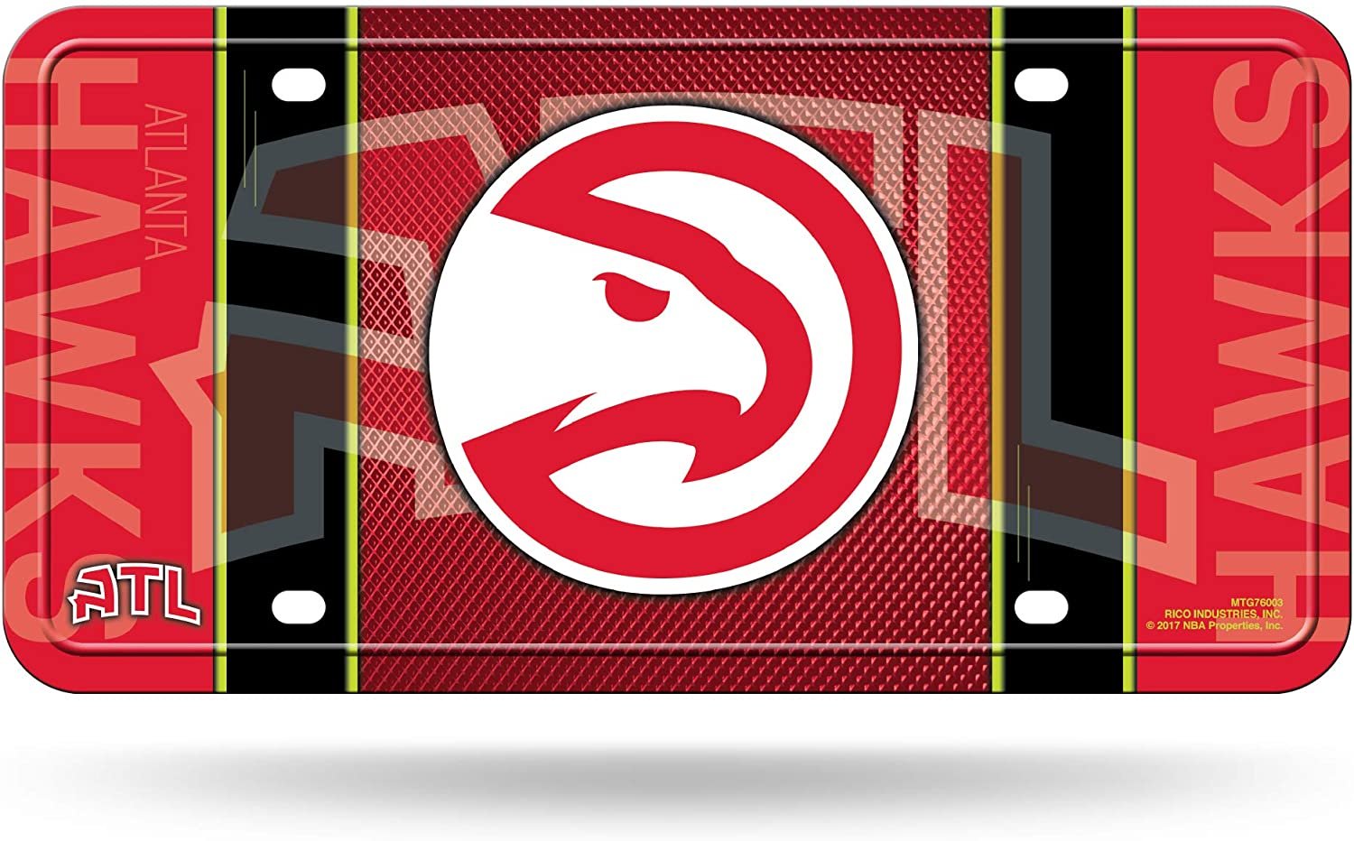 Atlanta Hawks Metal Auto Tag License Plate, Jersey Design, 6x12 Inch 1