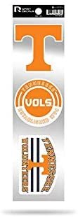 University of Tennessee Volunteers 3-Piece Retro Decal Sticker Sheet, Die Cut, Clear Backing, 3x12 Inch 1