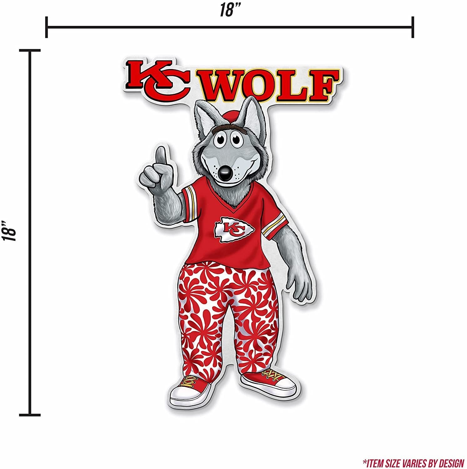 Kansas City Chiefs Pennant Mascot Logo 18 Inch Soft Felt 5