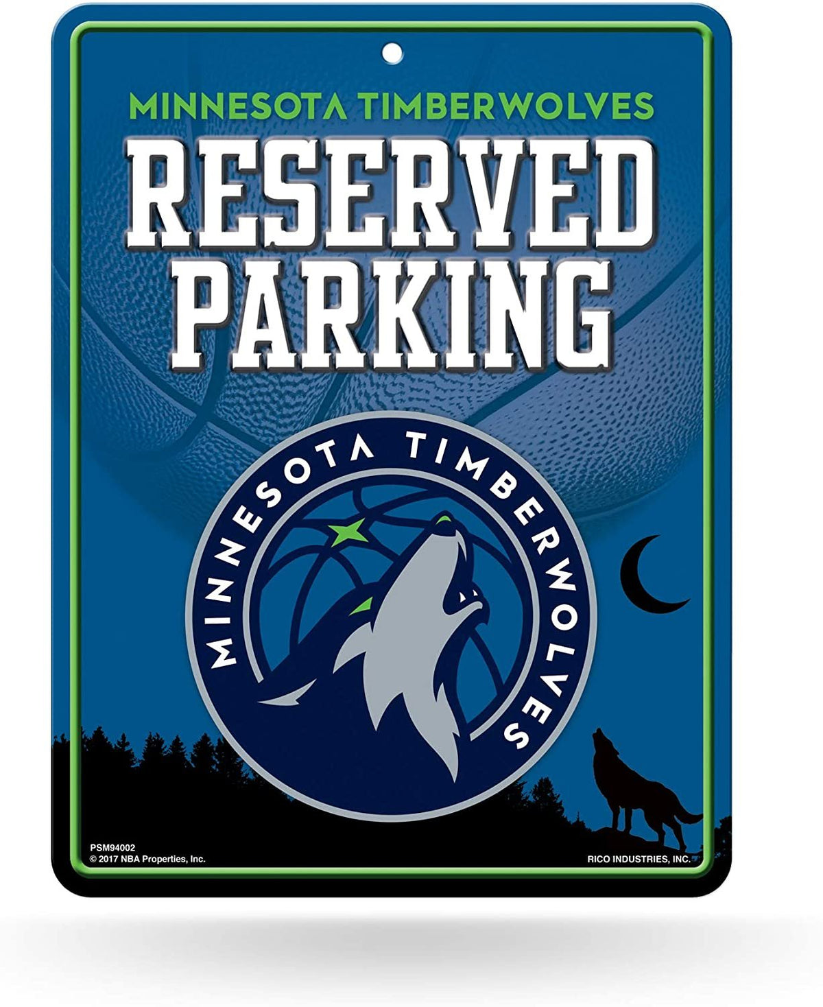 Minnesota Timberwolves Metal Parking Sign 1