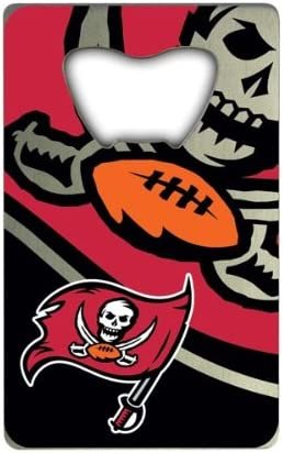 Tampa Bay Buccaneers Heavy Duty Metal Bottle Opener Credit Card Size 2 x 3.25 Inch 1