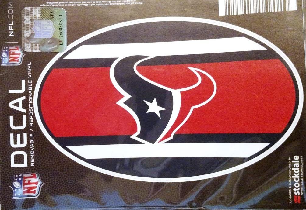Houston Texans 5"x7" Super Stripe Repositionable Vinyl Decal Auto Home Football 1