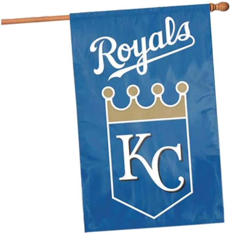 Kansas City Royals Premium Double Sided Banner Flag Applique Embroidered 28x44 Inches 1