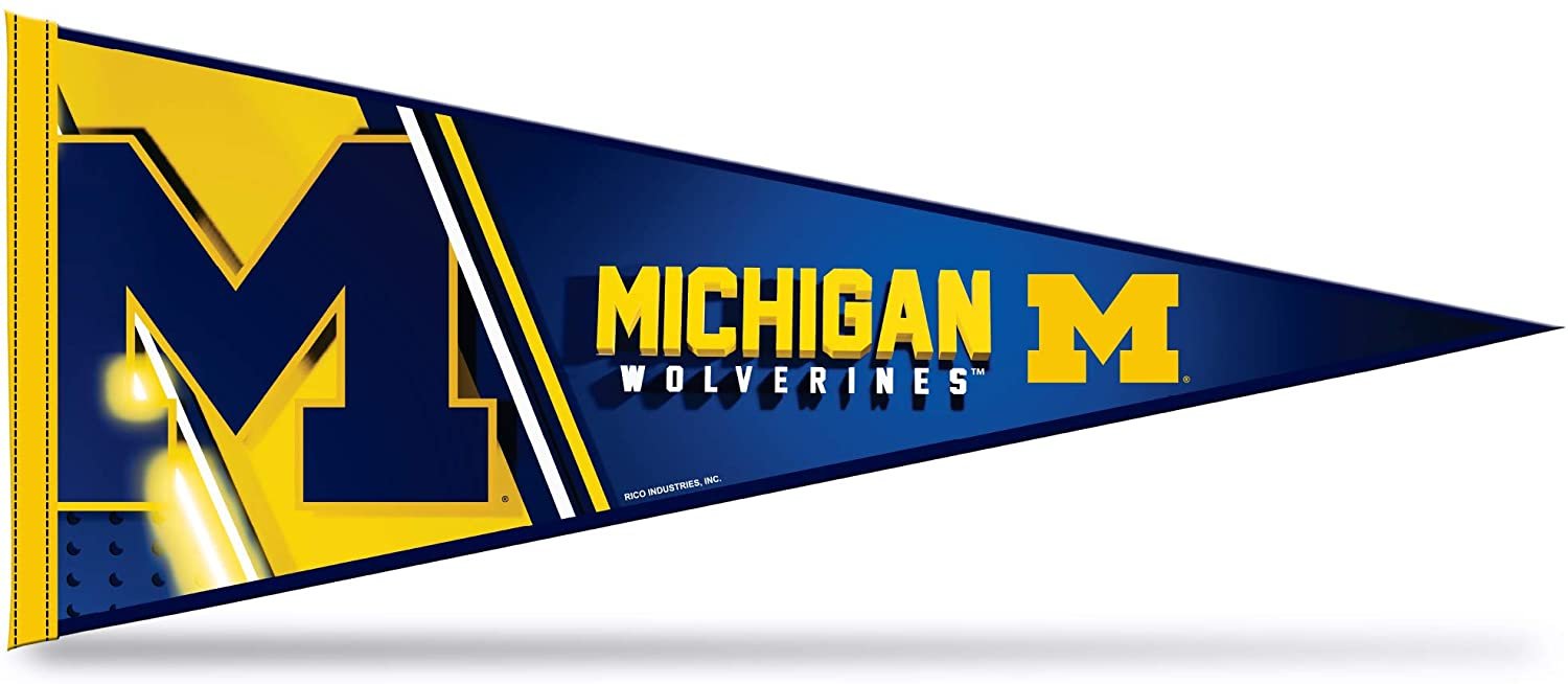 Michigan Wolverines Pennant 12x30 Inch Soft Felt University of 1