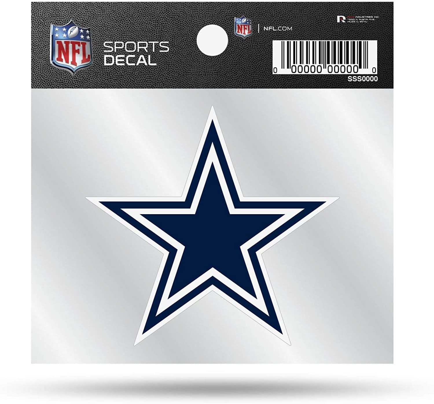 Dallas Cowboys Sticker Decal 4x4 Inch Clear Backing Auto Home 1