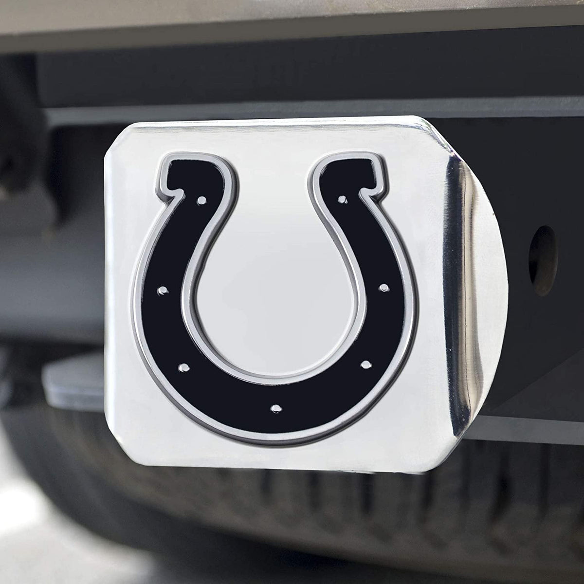 Indianapolis Colts Hitch Cover Solid Metal with Raised Chrome Metal Emblem 2" Square Type III 2