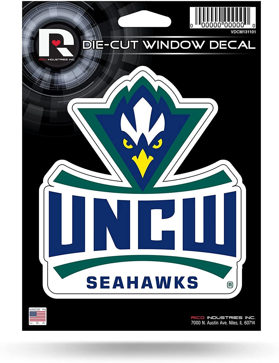 University of North Carolina Wilmington Seahawks UNCW 5 Inch Die Cut Flat Vinyl Decal Sticker Adhesive Backing 1